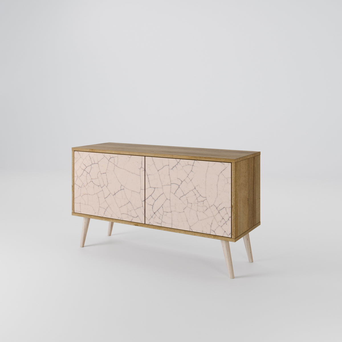 CERAMIC TEXTURE Compact 2-Door TV Cabinet