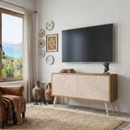 CERAMIC TEXTURE Compact 2-Door TV Cabinet