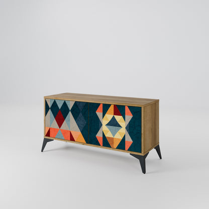 CRACKED ILLUSION Compact 2-Door TV Cabinet