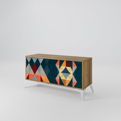 CRACKED ILLUSION Compact 2-Door TV Cabinet