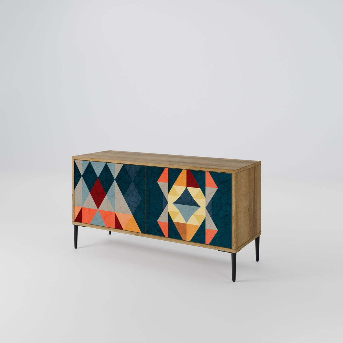 CRACKED ILLUSION Compact 2-Door TV Cabinet