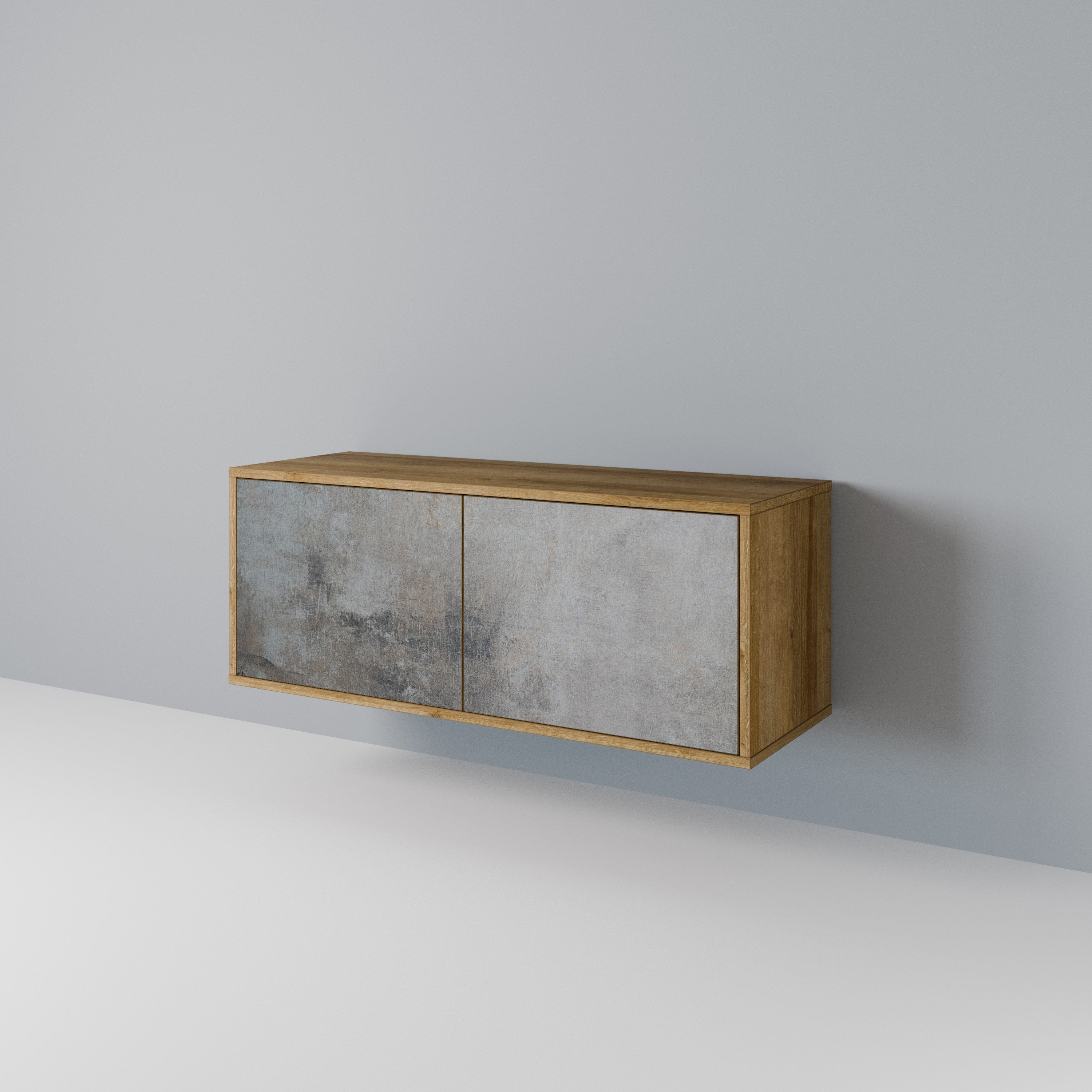 CONCRETE WALL Compact 2-Door TV Cabinet