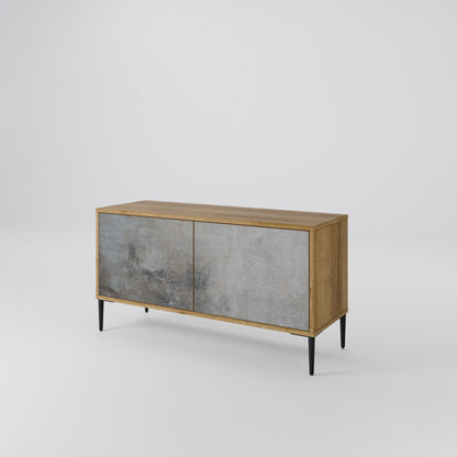 CONCRETE WALL Compact 2-Door TV Cabinet