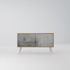 CONCRETE WALL Compact 2-Door TV Cabinet