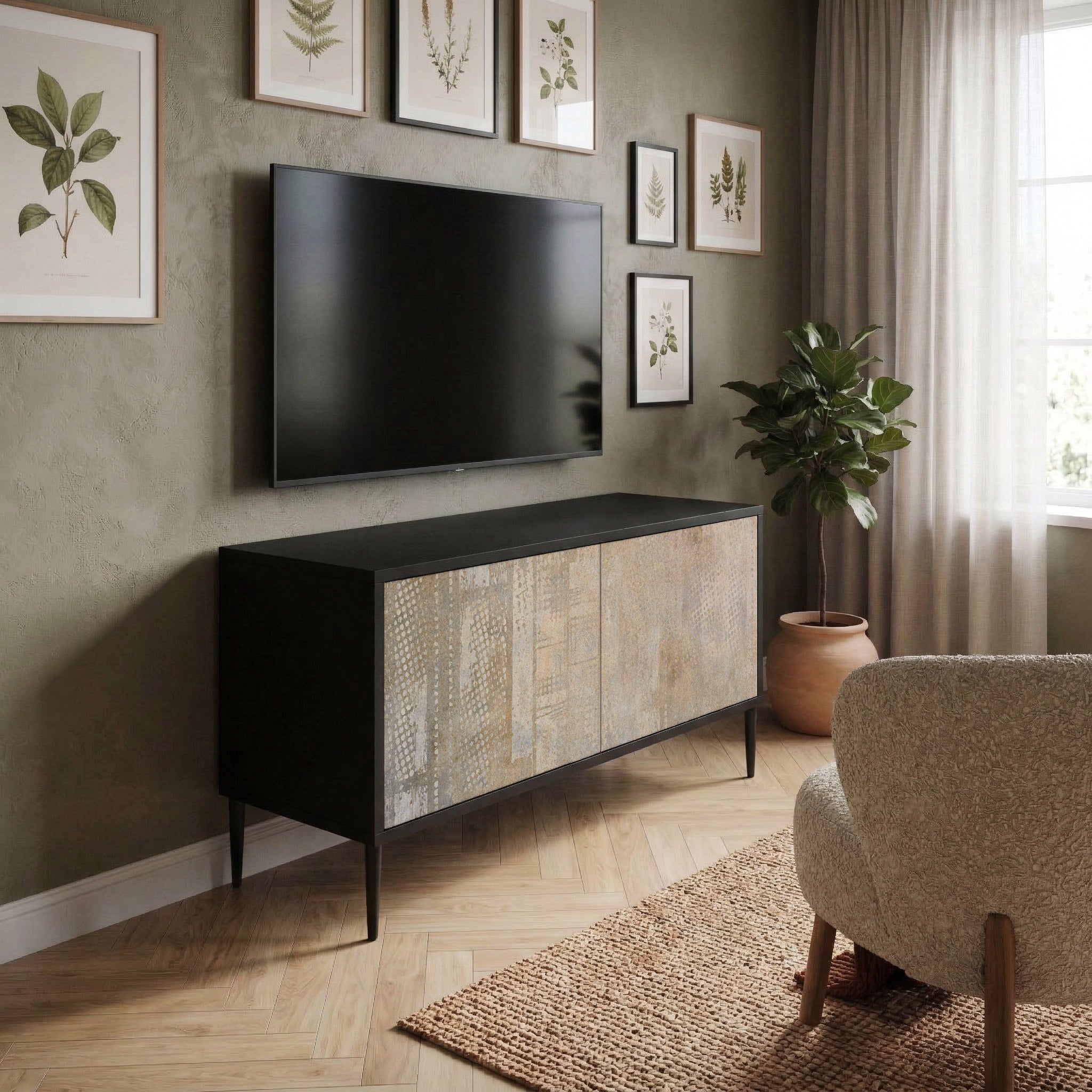 SCREEN ERROR Compact 2-Door TV Cabinet
