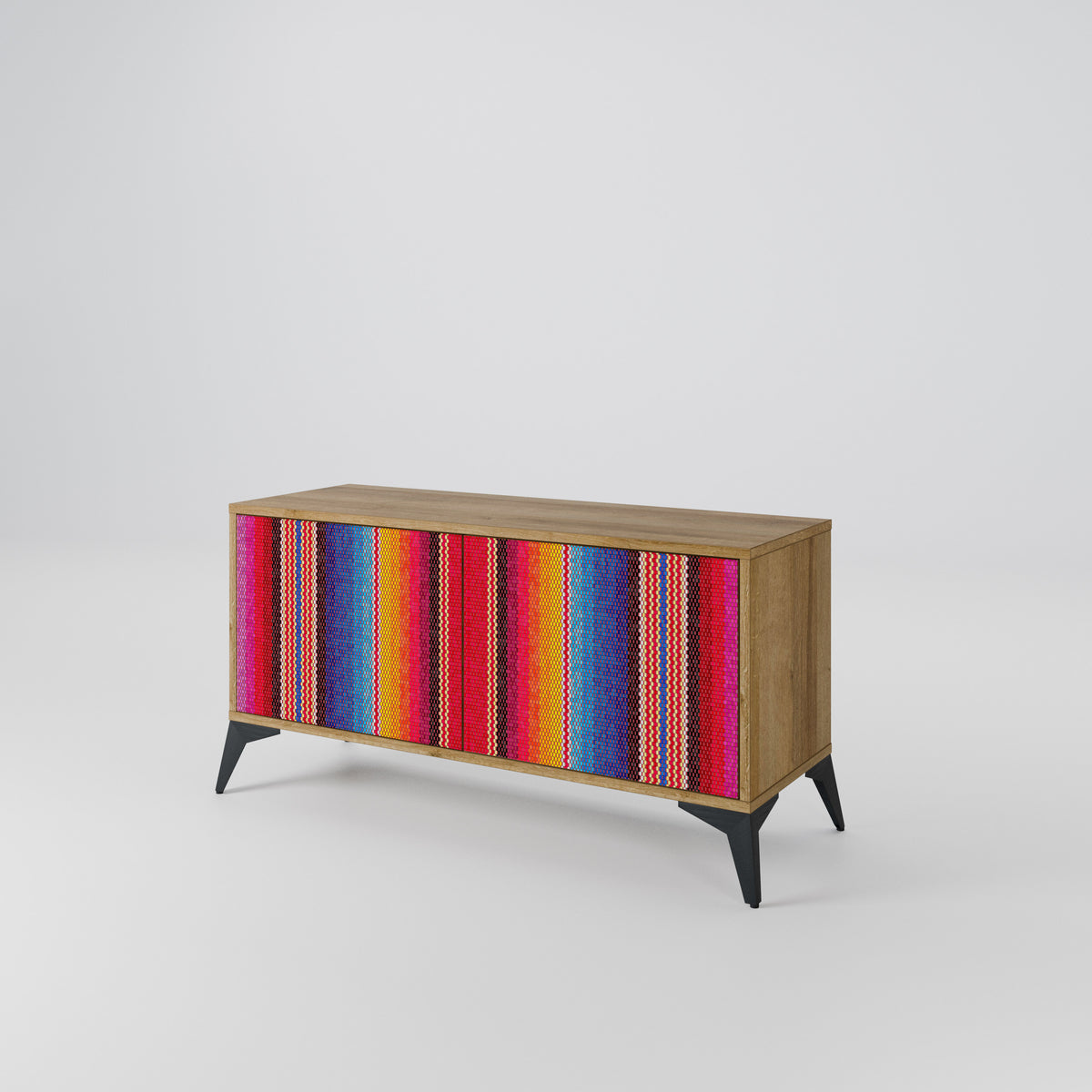 ETHNIC MEXICAN Compact 2-Door TV Cabinet