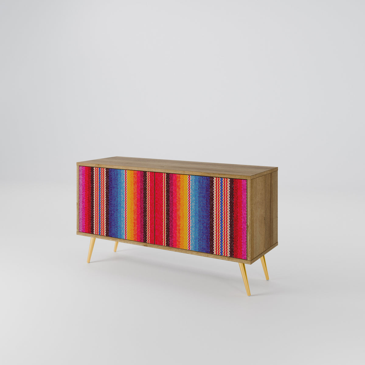 ETHNIC MEXICAN Compact 2-Door TV Cabinet