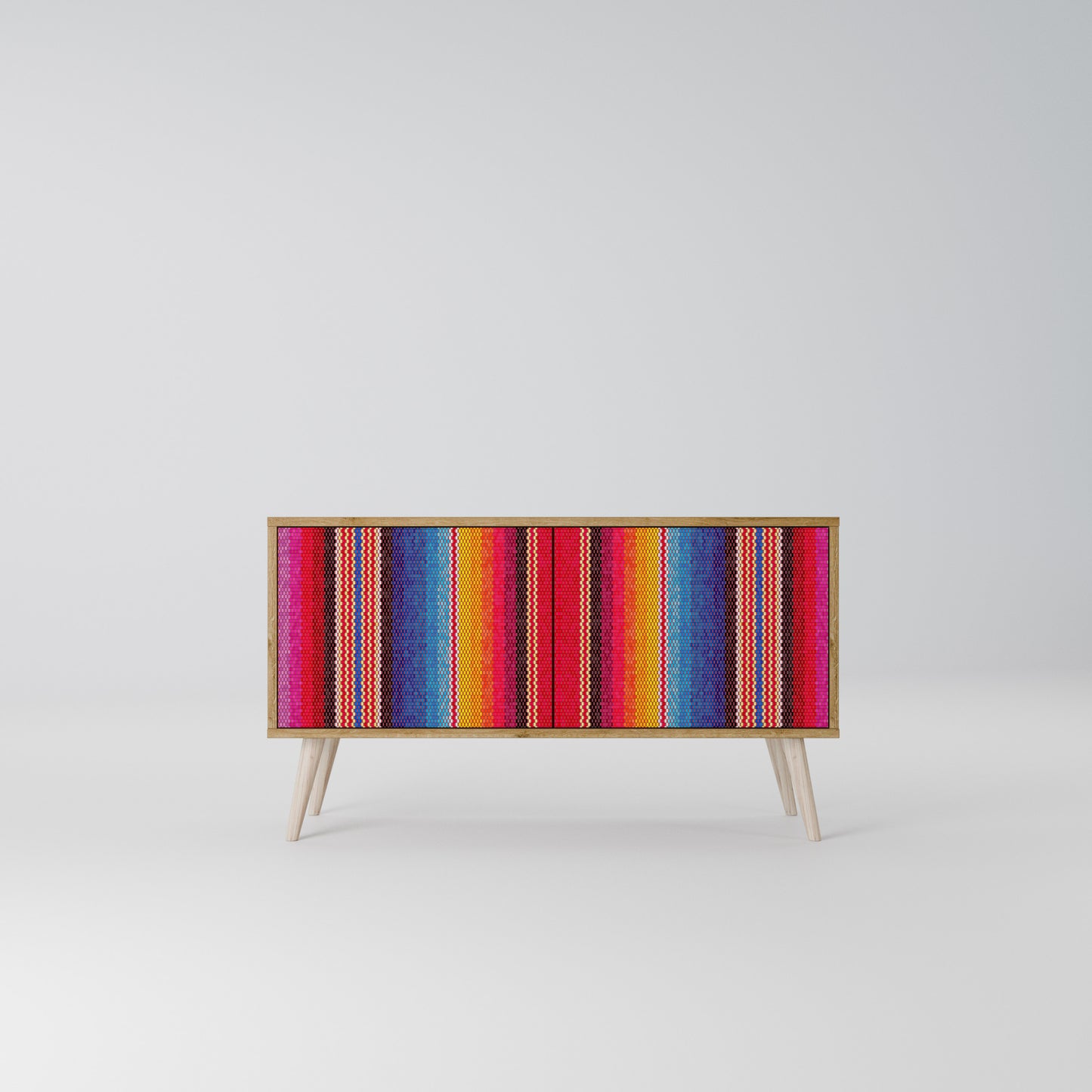 ETHNIC MEXICAN Compact 2-Door TV Cabinet
