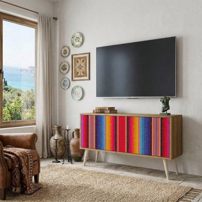 ETHNIC MEXICAN Compact 2-Door TV Cabinet