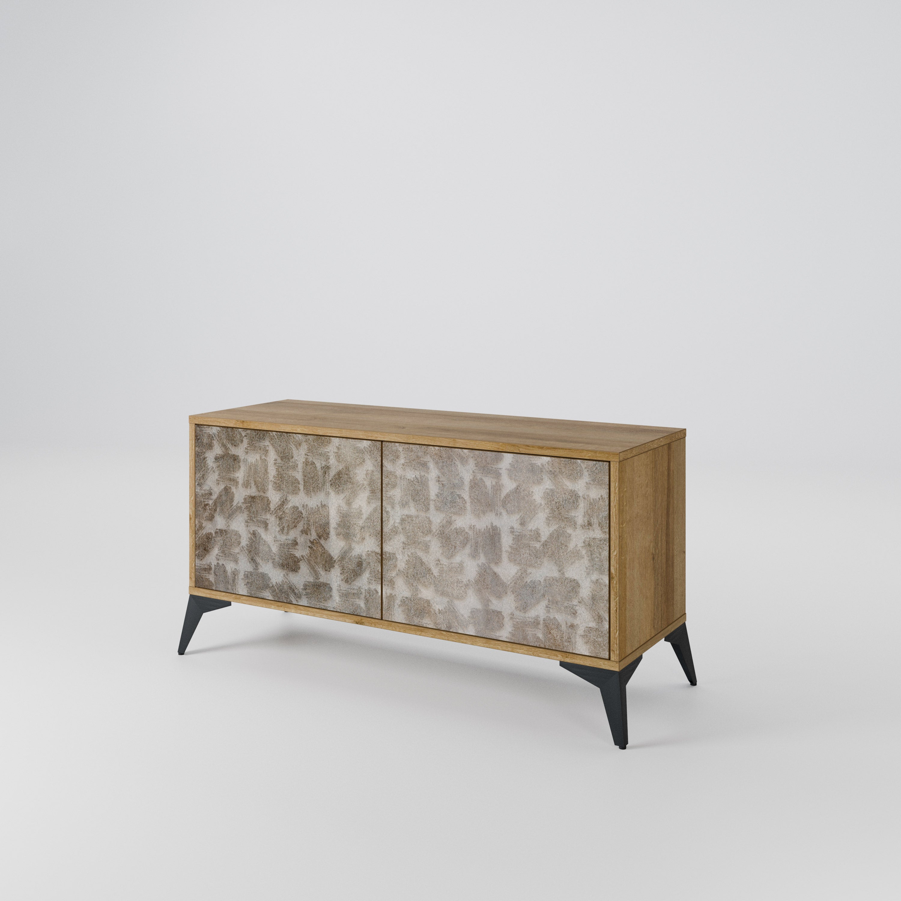 SLIGHTLY BLURRED Compact 2-Door TV Cabinet