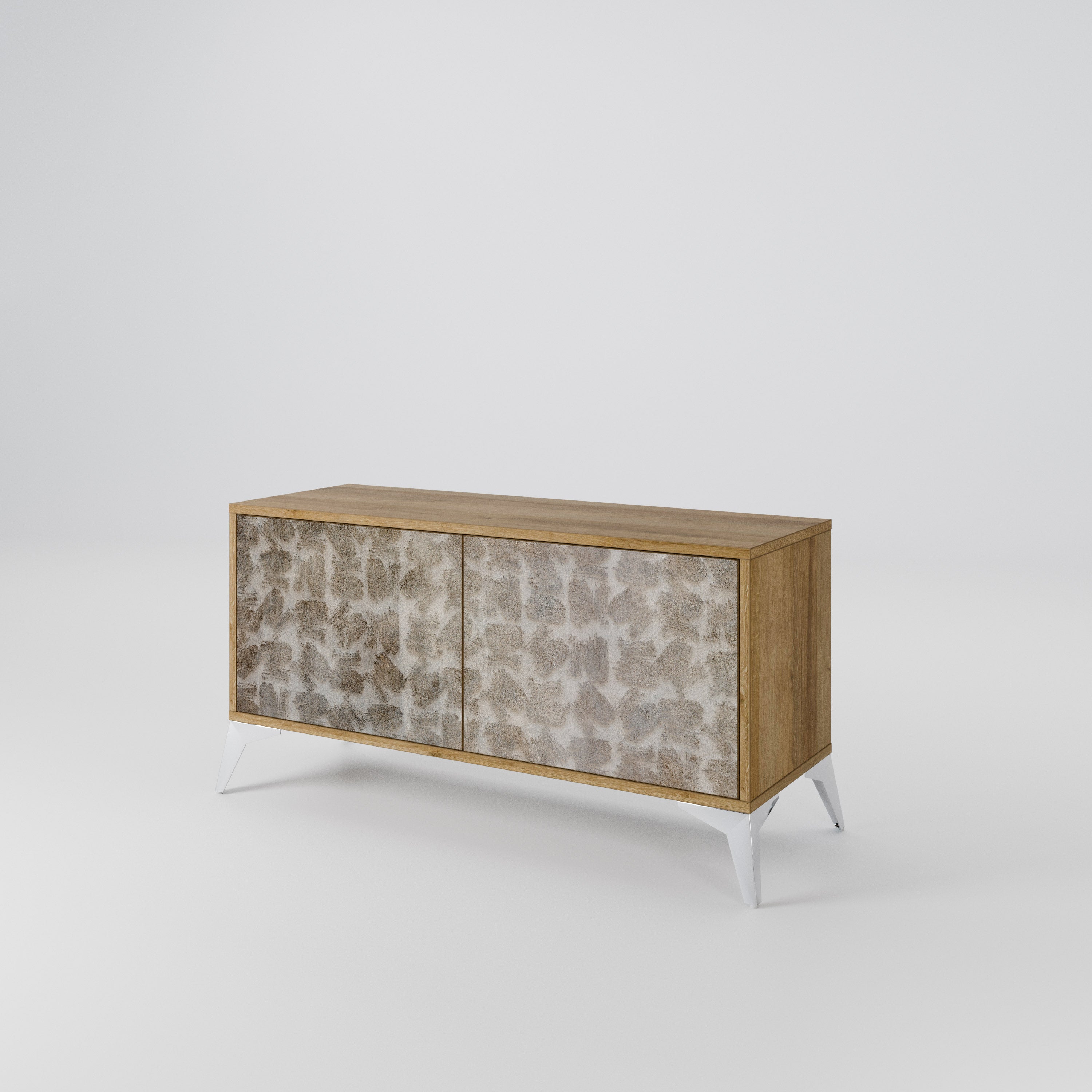 SLIGHTLY BLURRED Compact 2-Door TV Cabinet