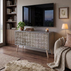 SLIGHTLY BLURRED Compact 2-Door TV Cabinet