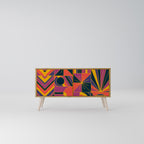 ELECTRIC PATTERNS Compact 2-Door TV Cabinet