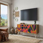 ELECTRIC PATTERNS Compact 2-Door TV Cabinet