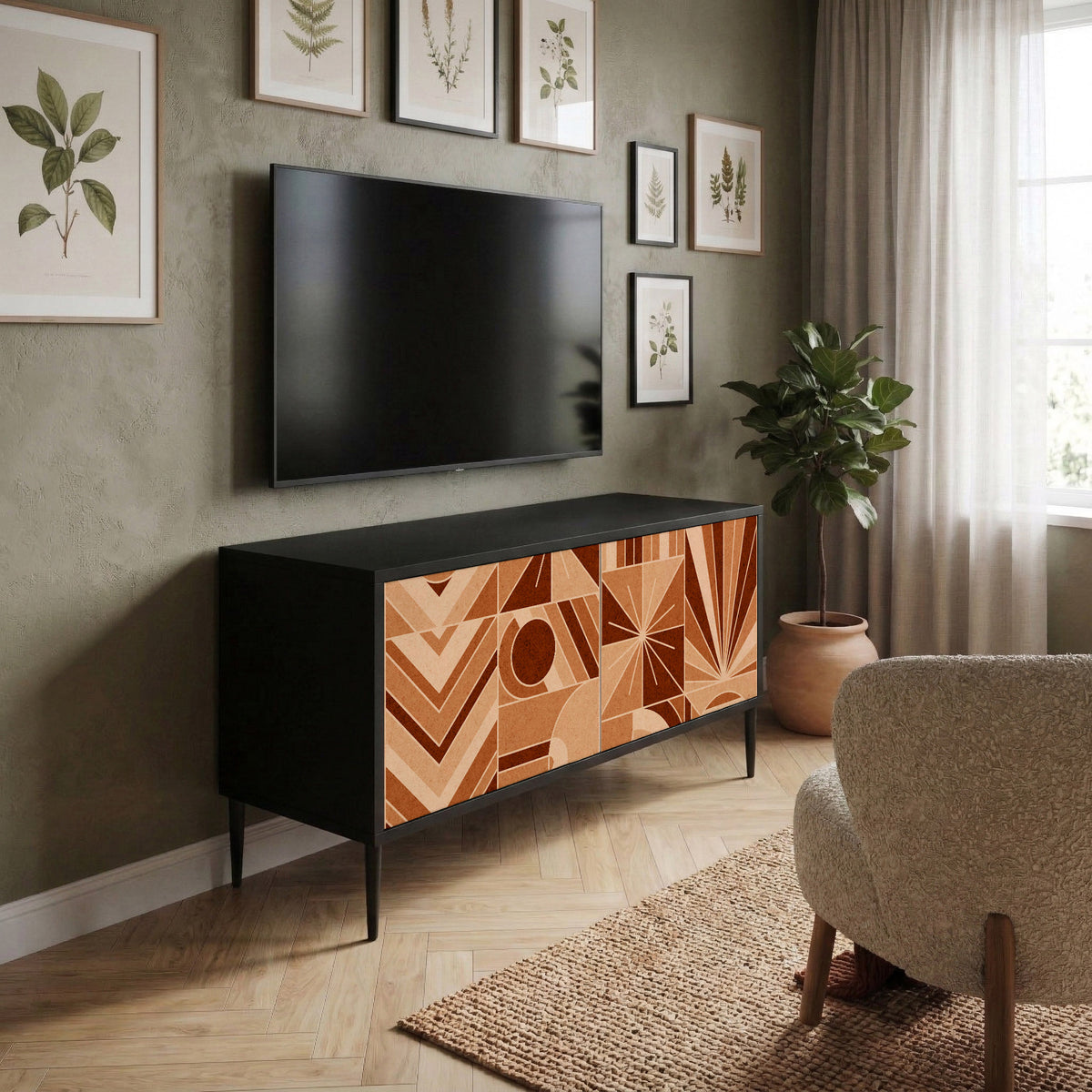 PRISM MOSAIC Compact 2-Door TV Cabinet