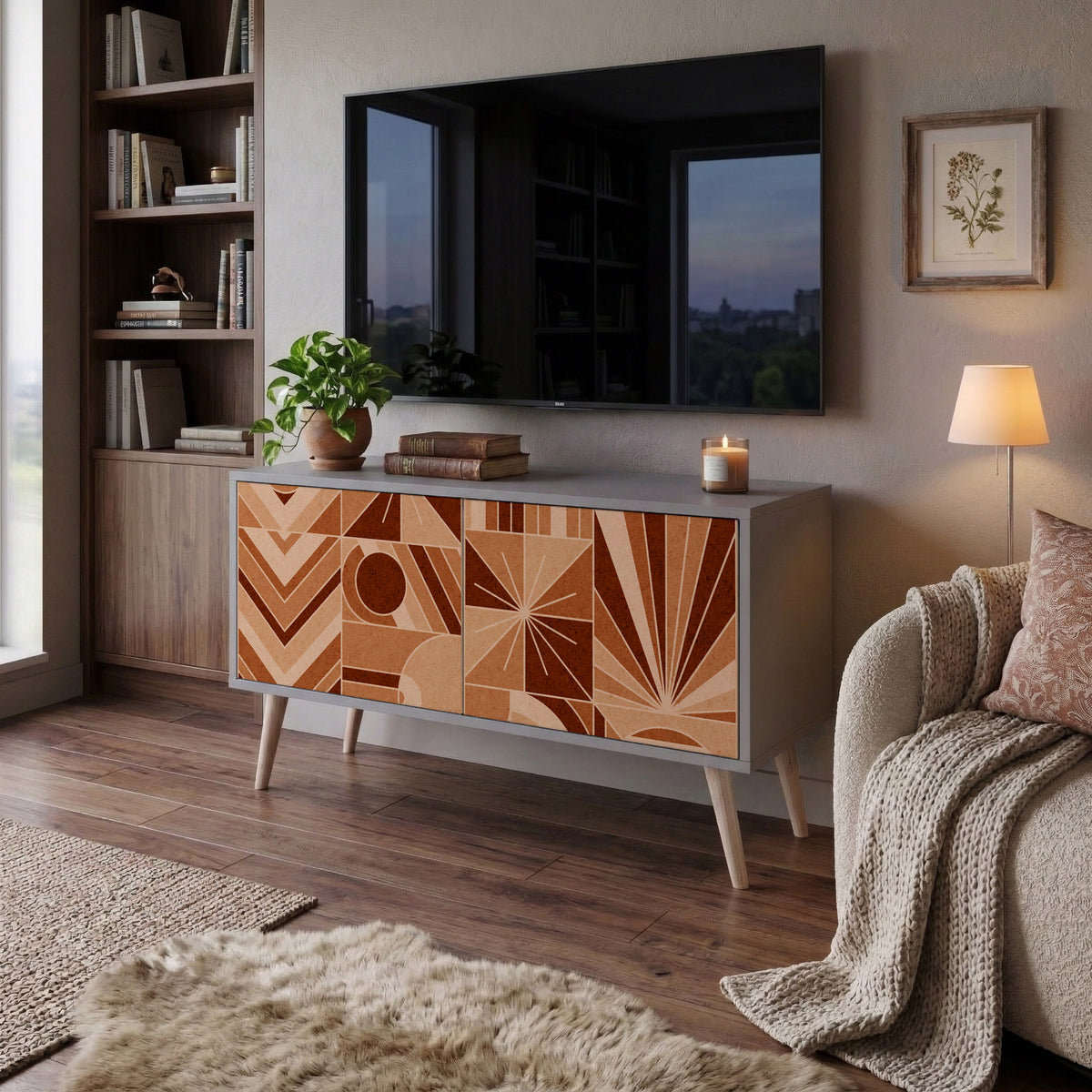 PRISM MOSAIC Compact 2-Door TV Cabinet