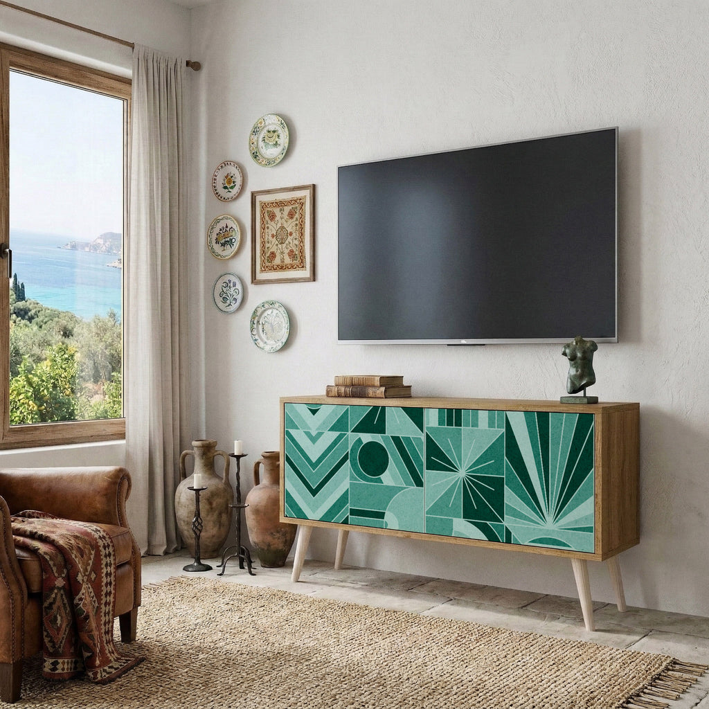 HARMONIC GRID Compact 2-Door TV Cabinet