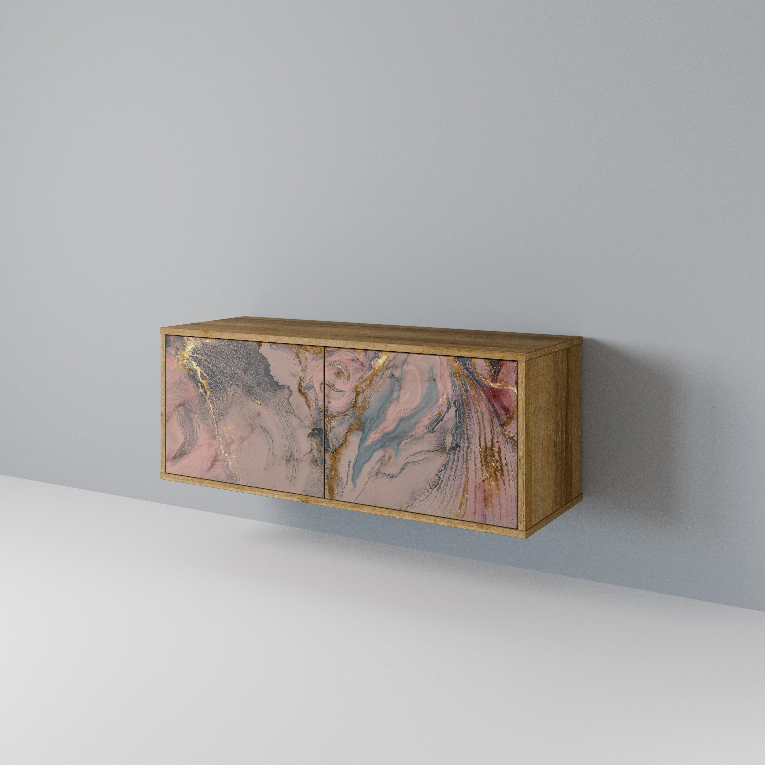 GILDED SWIRLS Compact 2-Door TV Cabinet