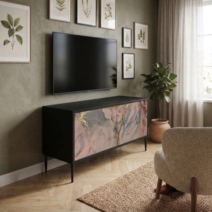 GILDED SWIRLS Compact 2-Door TV Cabinet