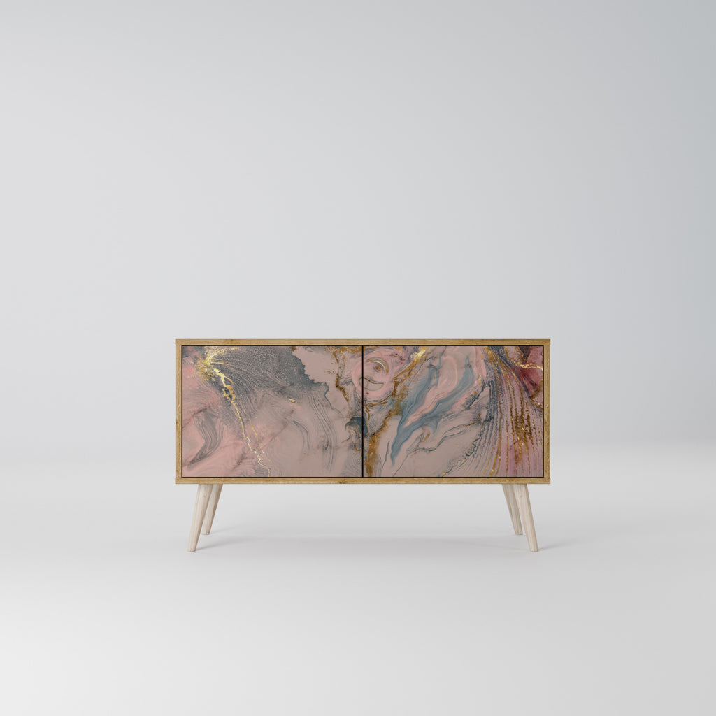 GILDED SWIRLS Compact 2-Door TV Cabinet