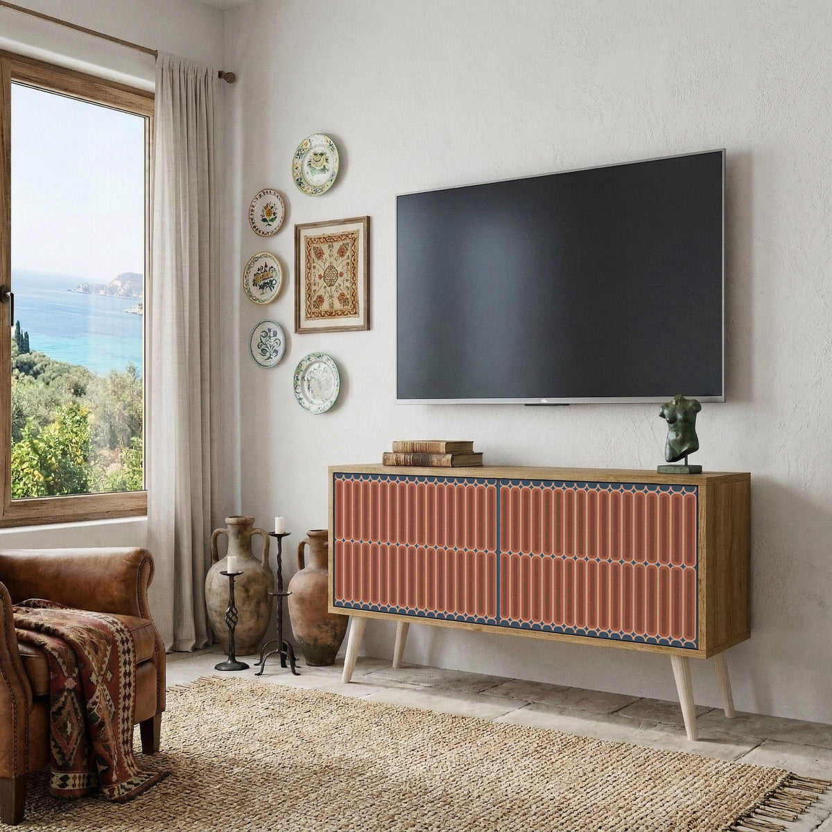 HYPNOTIC GATE Compact 2-Door TV Cabinet