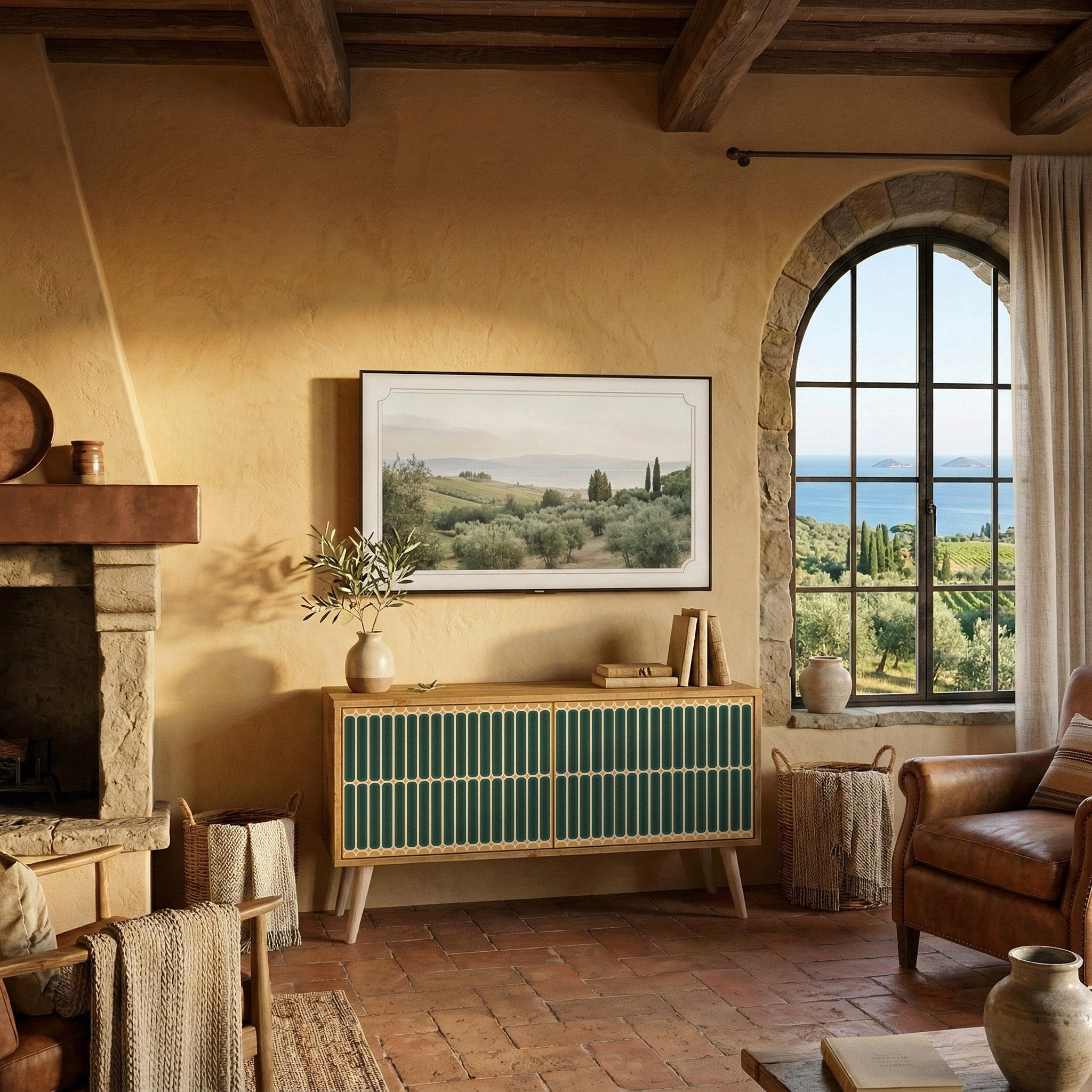 ILUSION GATE Compact 2-Door TV Cabinet