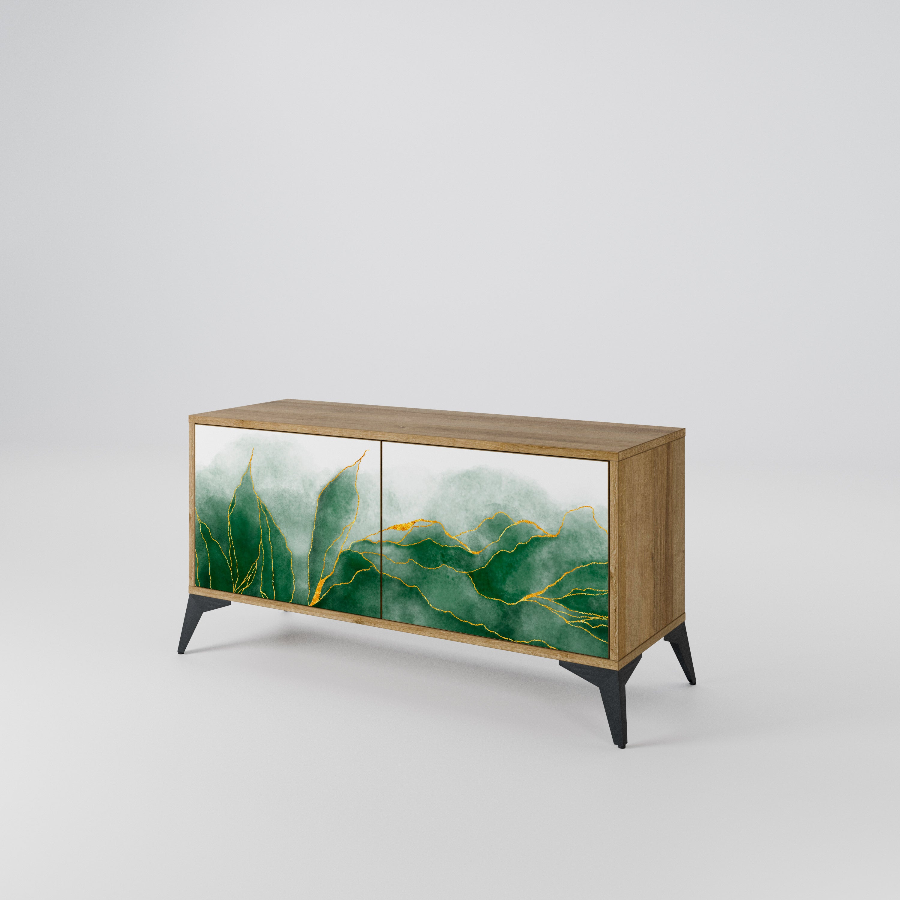 EXPENSIVE NATURE Compact 2-Door TV Cabinet