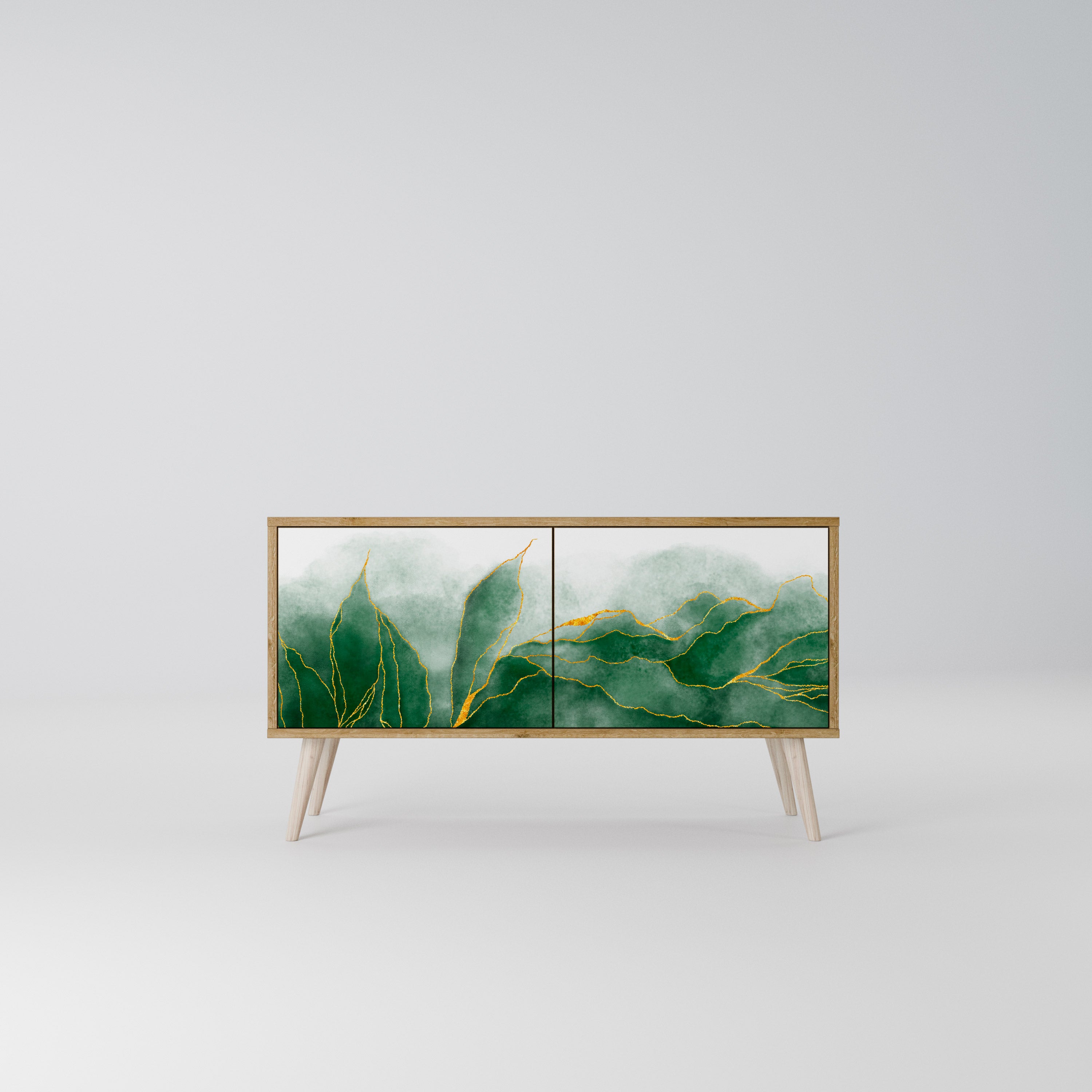 EXPENSIVE NATURE Compact 2-Door TV Cabinet