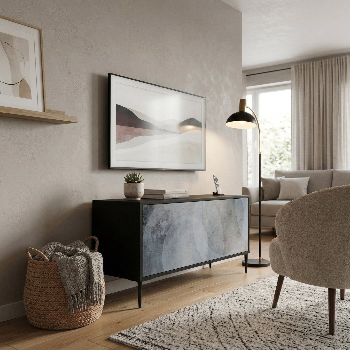 MUTED ARC Compact 2-Door TV Cabinet