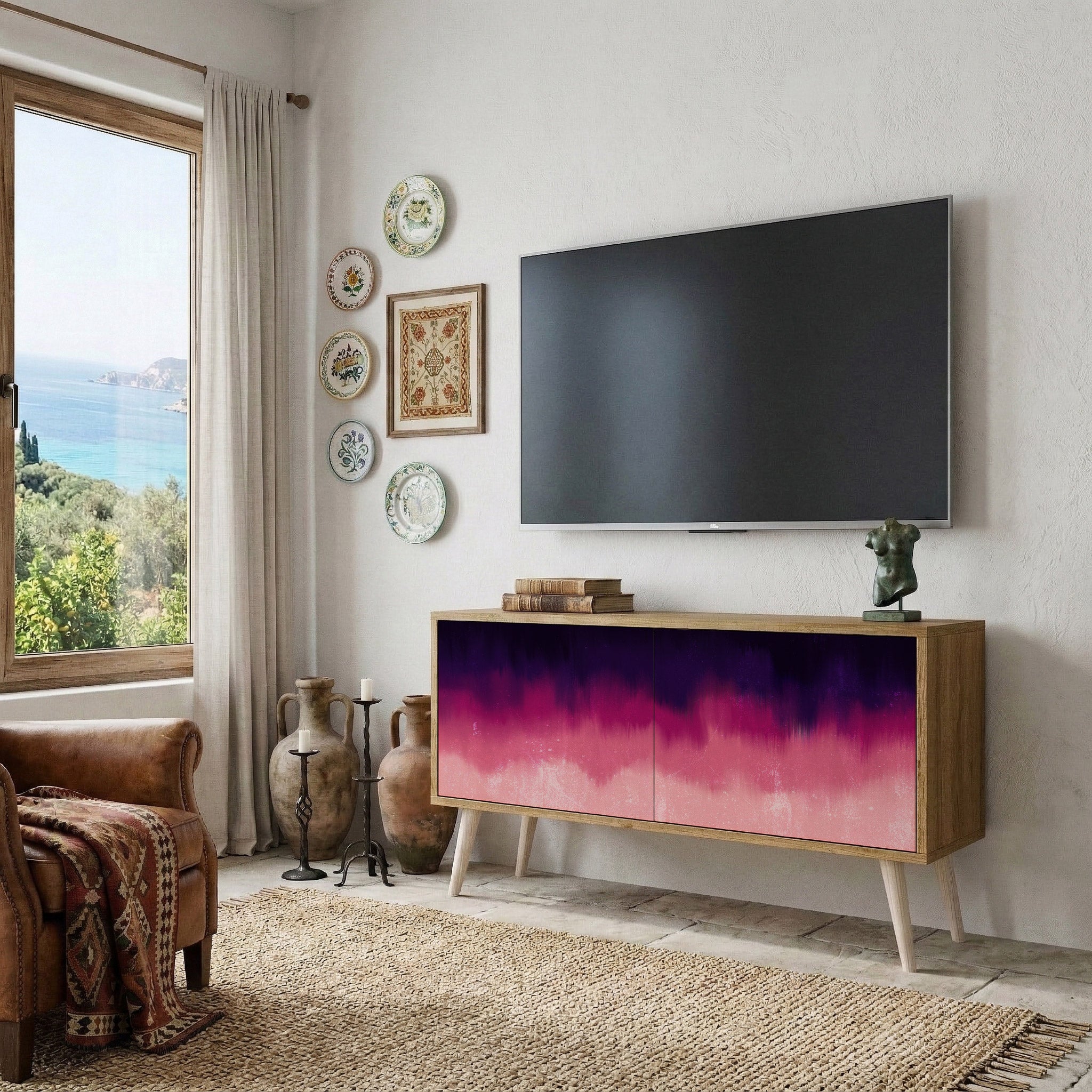 AURORA BOREALIS Compact 2-Door TV Cabinet