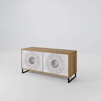 SOLID CIRCLES Compact 2-Door TV Cabinet