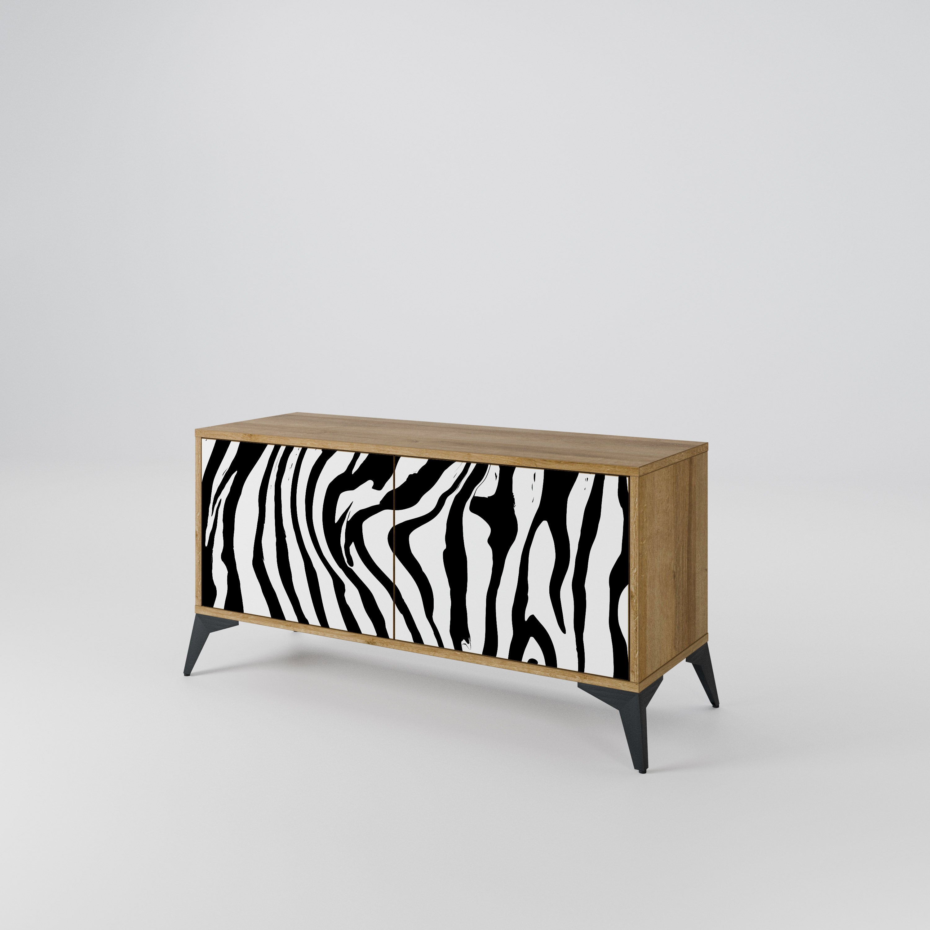 SPLENDID ZEBRA Compact 2-Door TV Cabinet