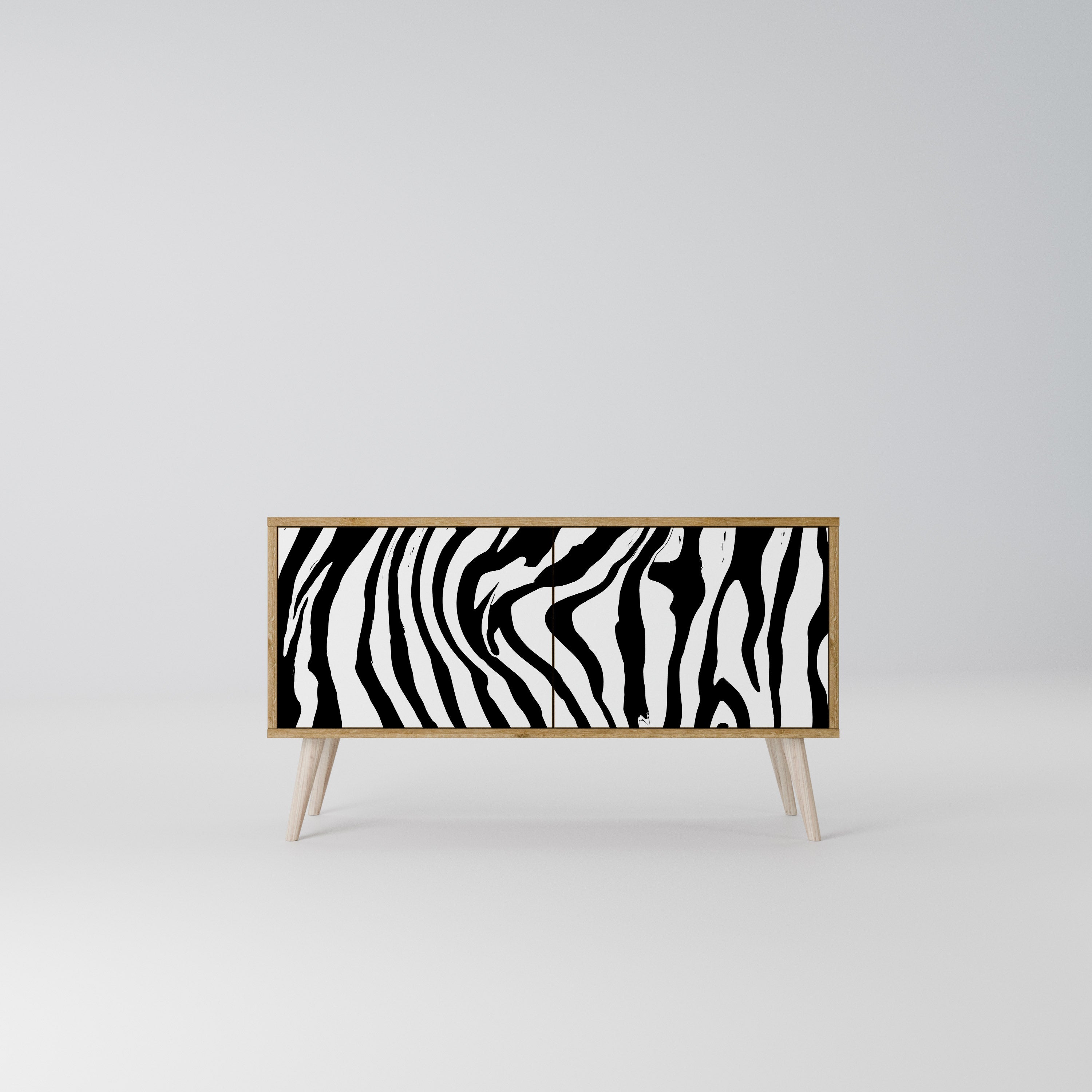 SPLENDID ZEBRA Compact 2-Door TV Cabinet