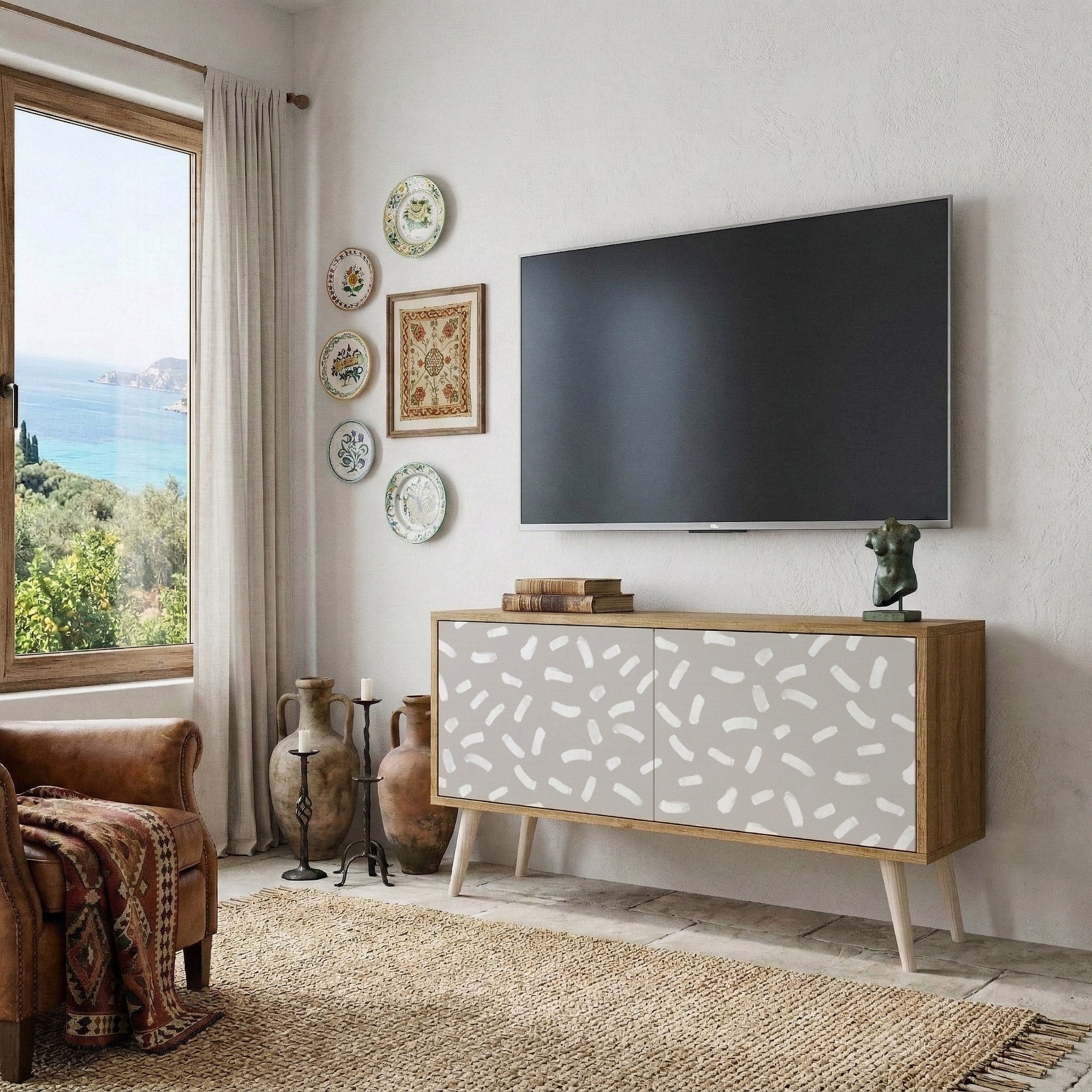 PASSING SECONDS Compact 2-Door TV Cabinet