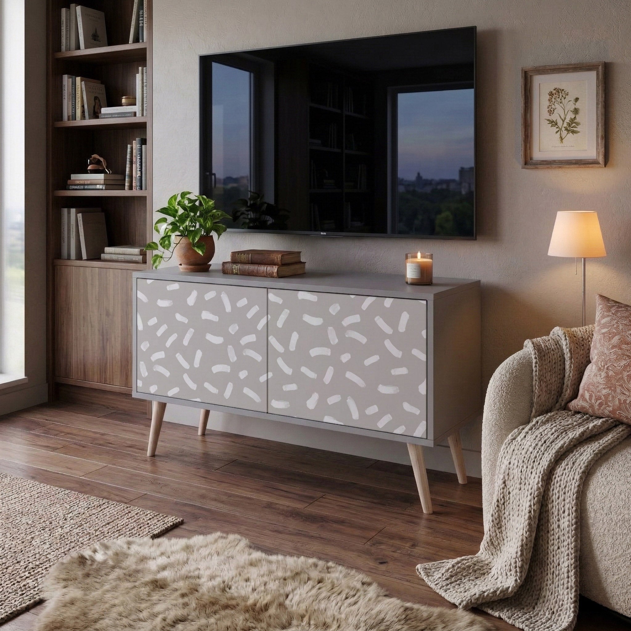 PASSING SECONDS Compact 2-Door TV Cabinet