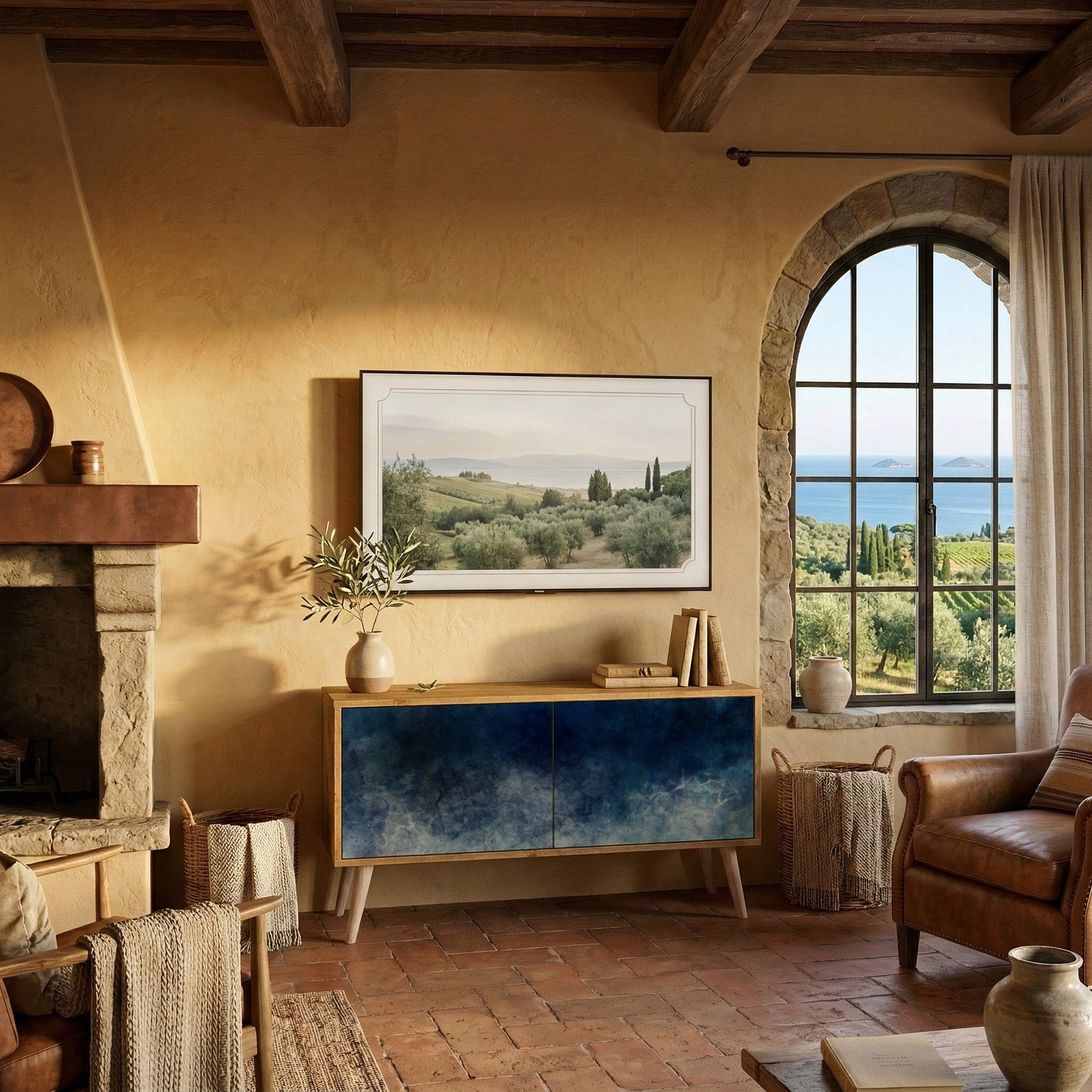 CELESTIAL FALL Compact 2-Door TV Cabinet