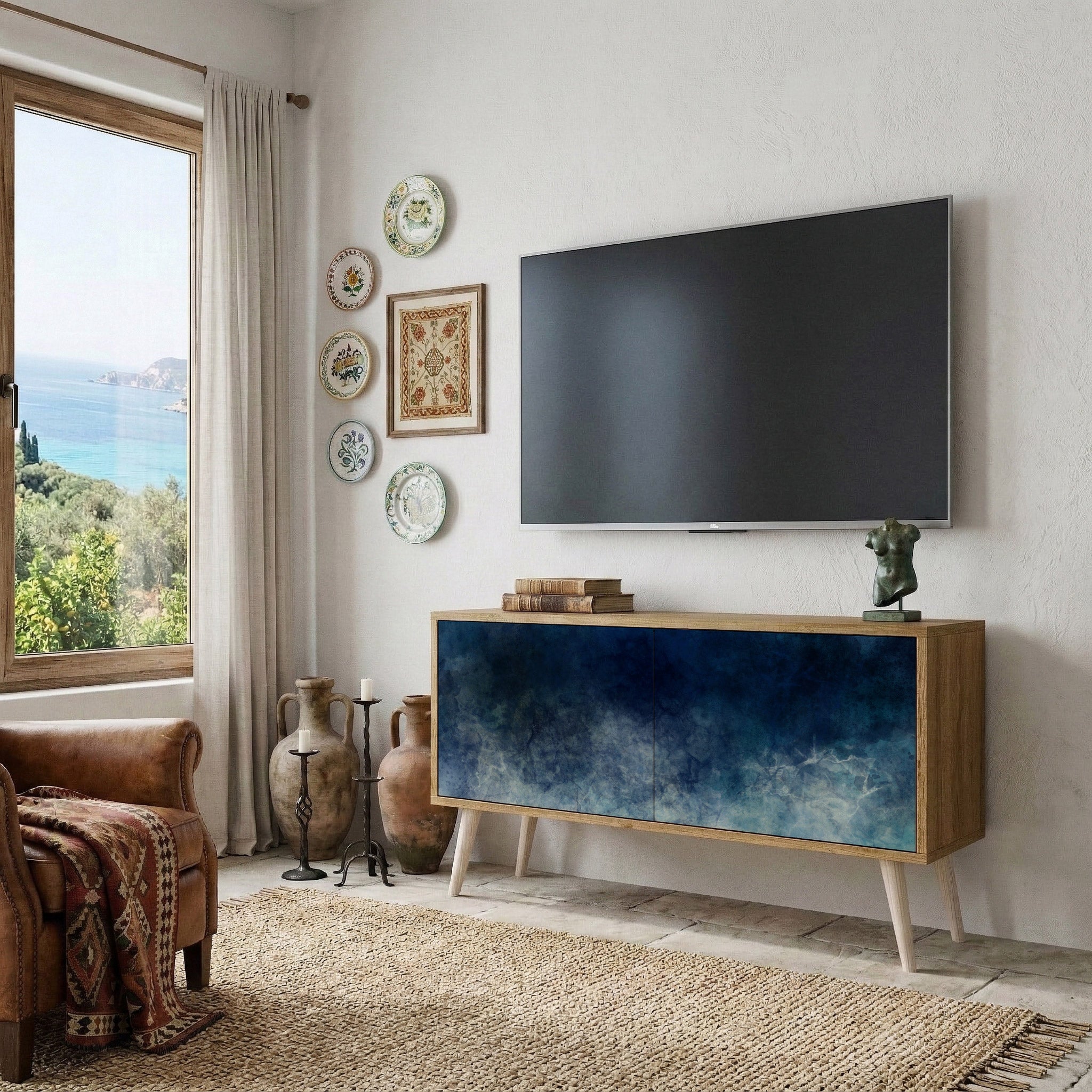 CELESTIAL FALL Compact 2-Door TV Cabinet