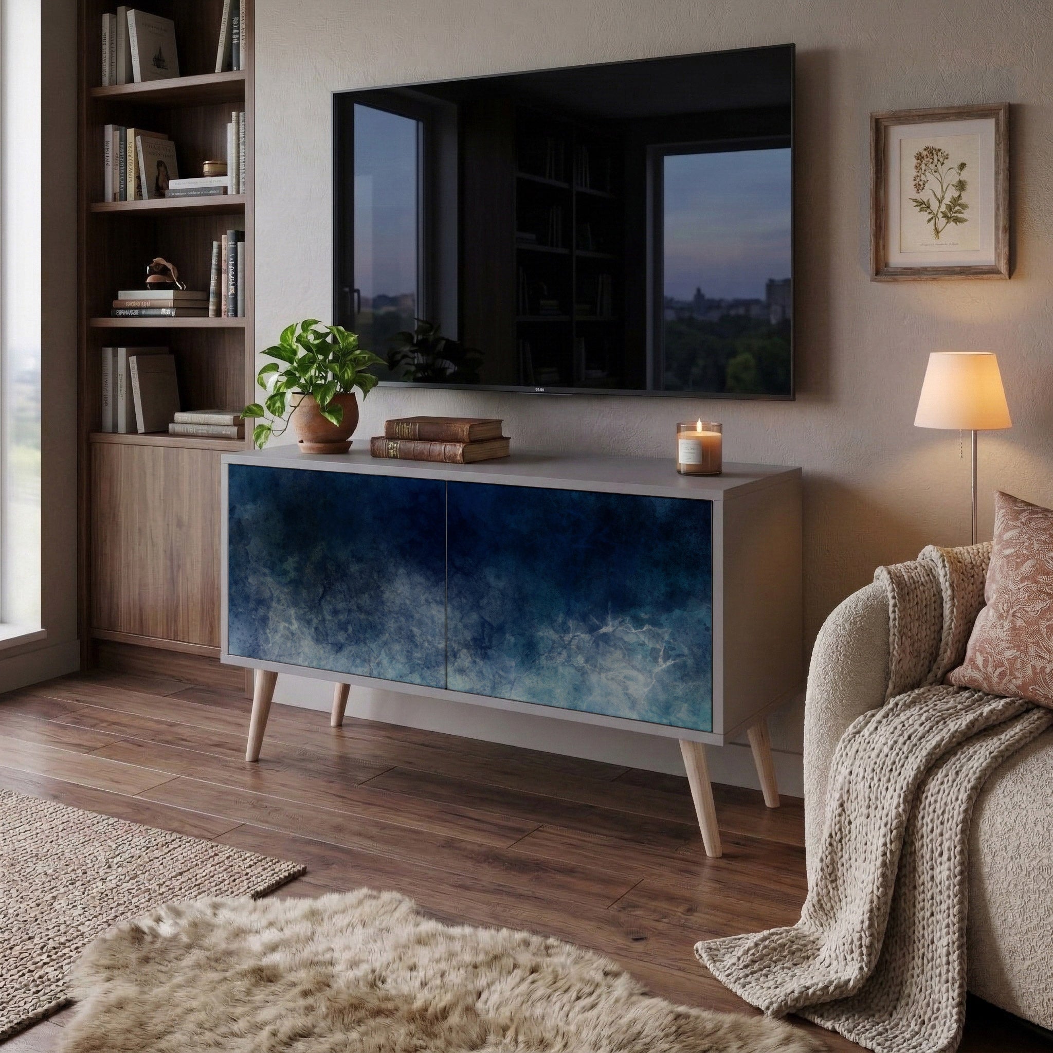 CELESTIAL FALL Compact 2-Door TV Cabinet