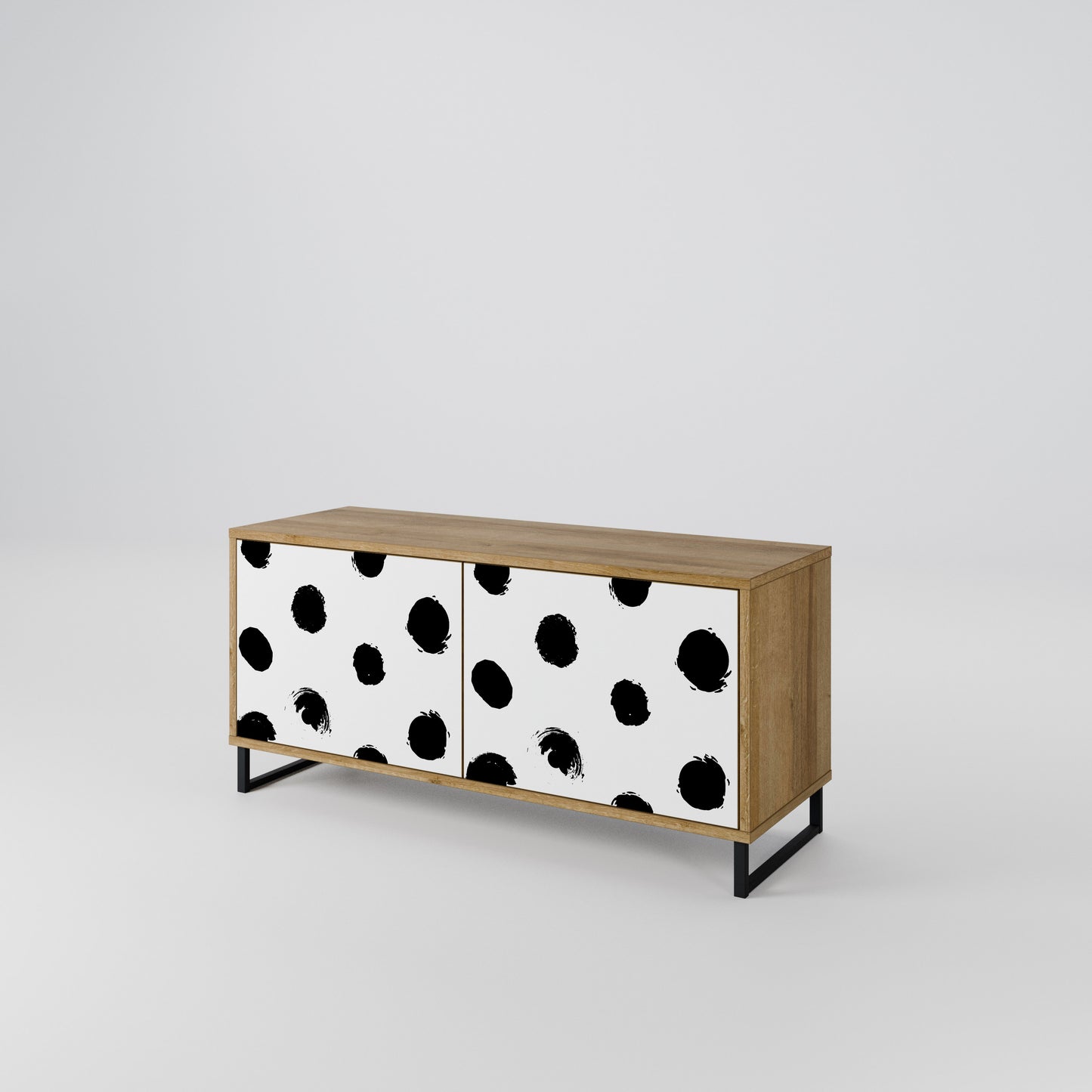 SLIPPING MINUTES Compact 2-Door TV Cabinet