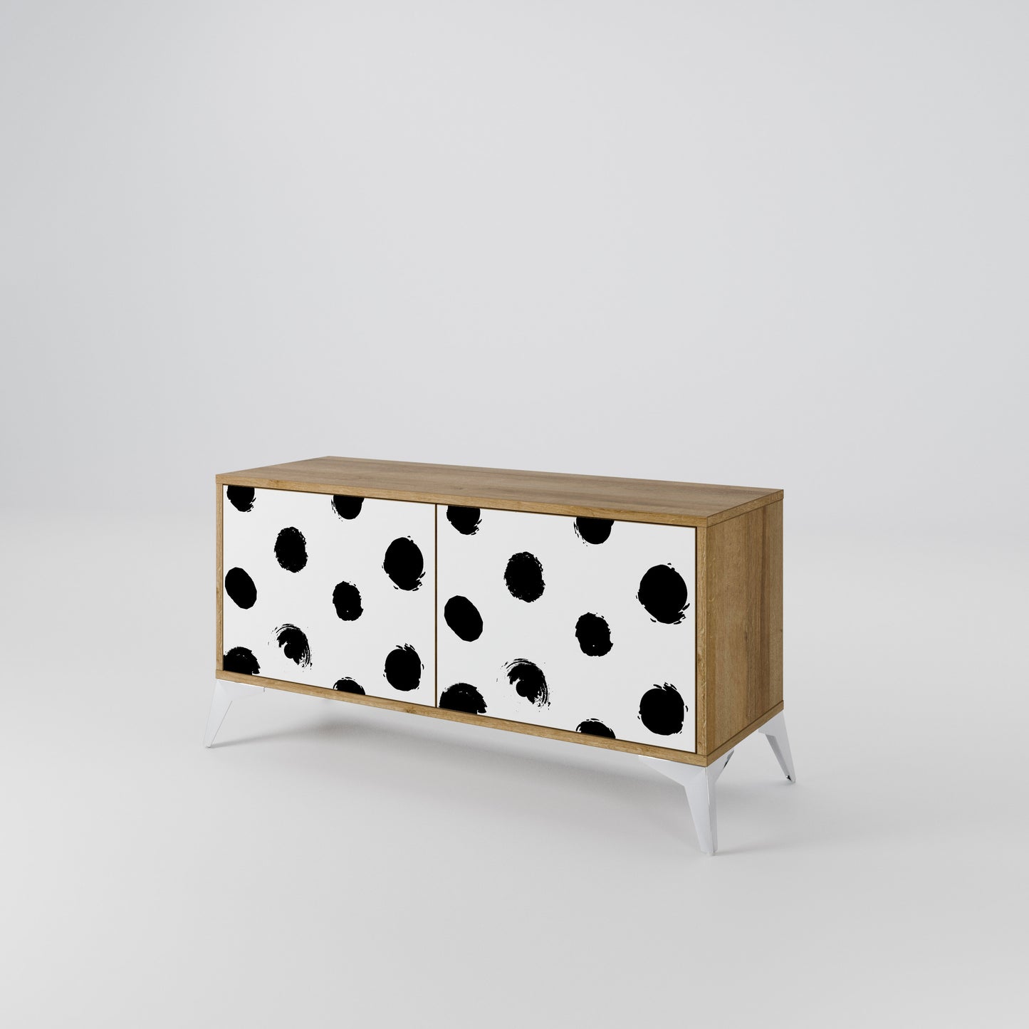 SLIPPING MINUTES Compact 2-Door TV Cabinet
