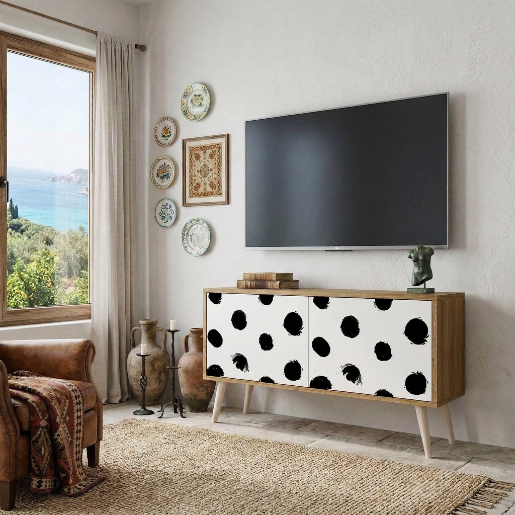 SLIPPING MINUTES Compact 2-Door TV Cabinet