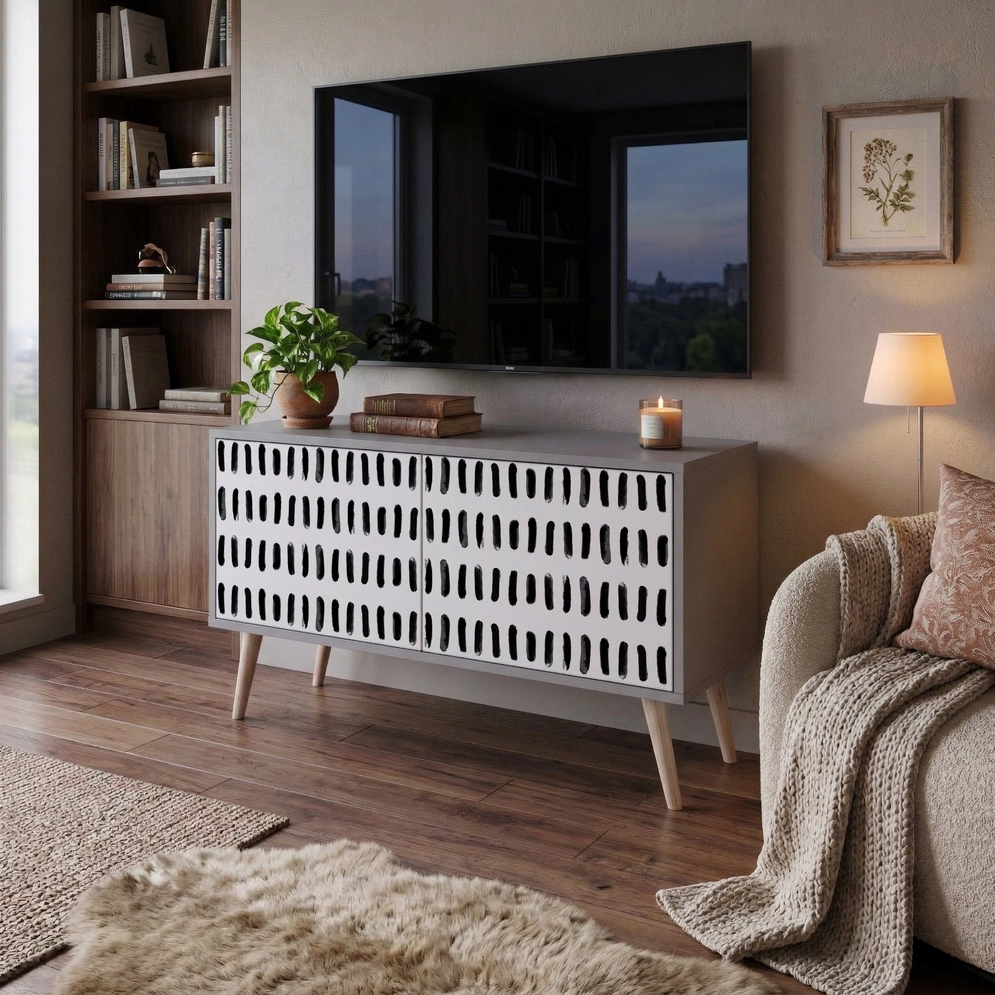 NIGHTY MELODIES Compact 2-Door TV Cabinet