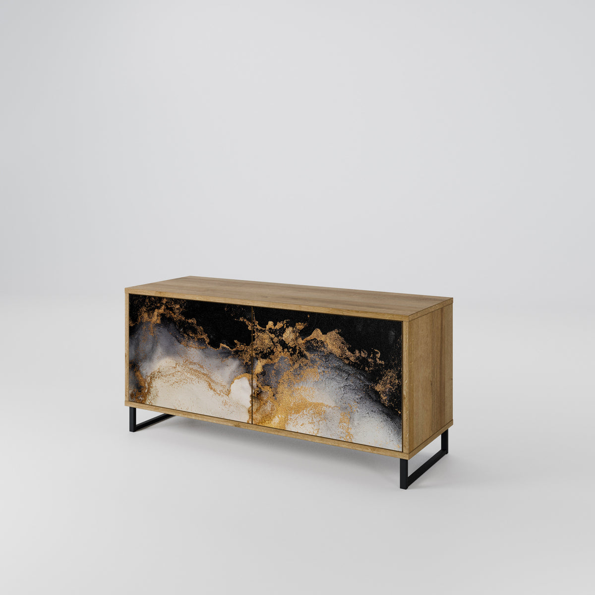 MARBLE OF TOMMORROW Compact 2-Door TV Cabinet