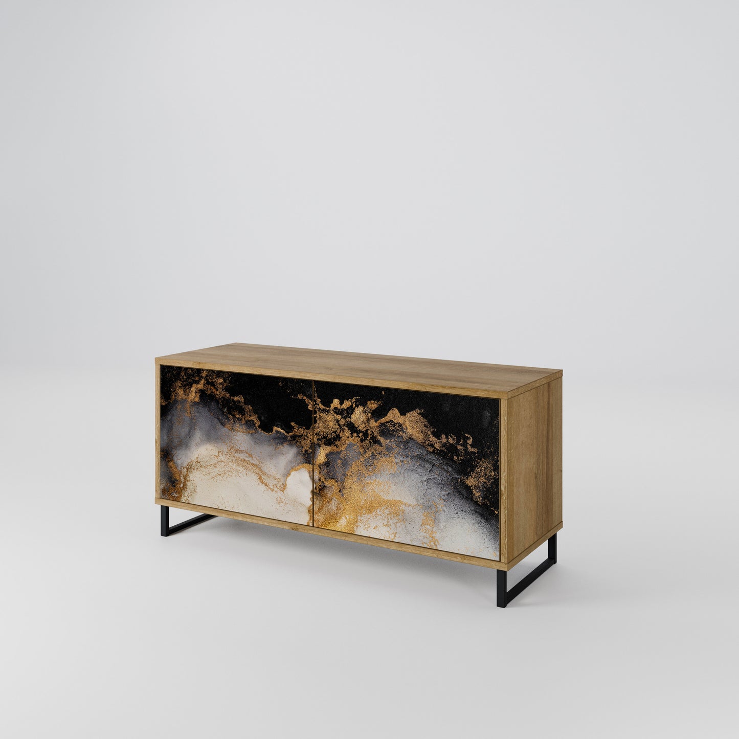 MARBLE OF TOMMORROW Compact 2-Door TV Cabinet