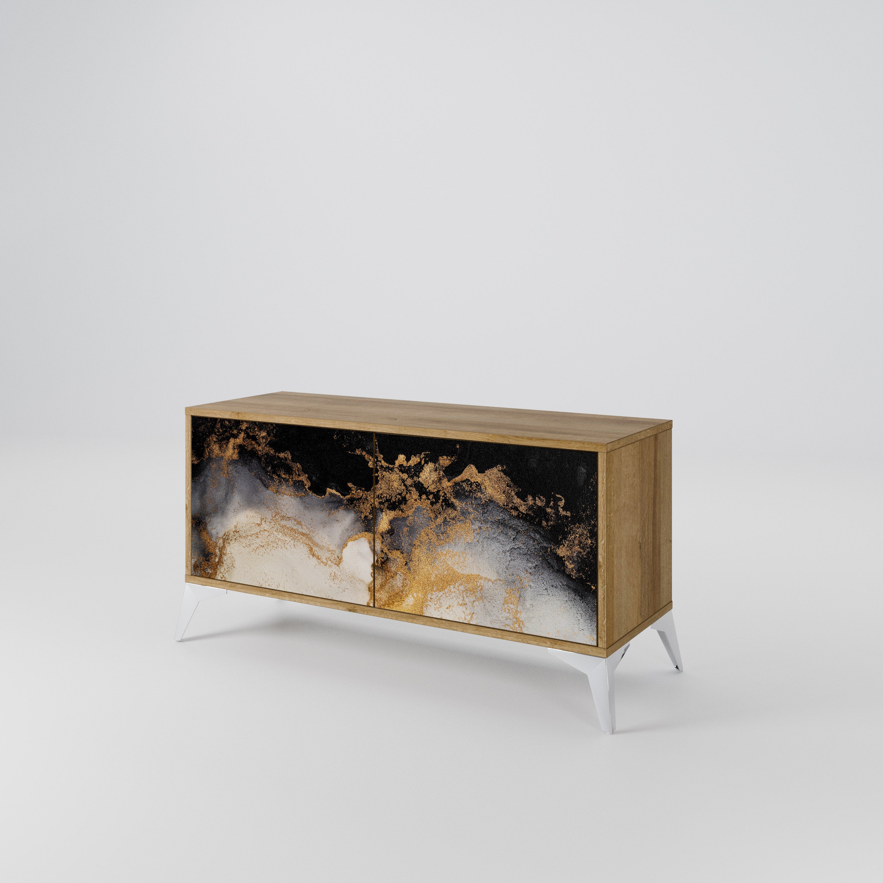 MARBLE OF TOMMORROW Compact 2-Door TV Cabinet