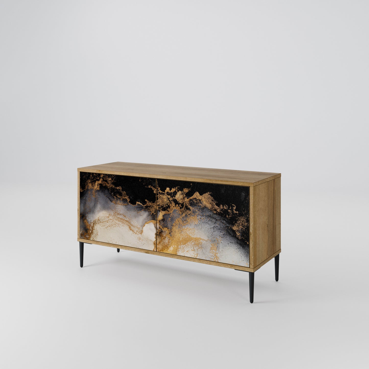 MARBLE OF TOMMORROW Compact 2-Door TV Cabinet