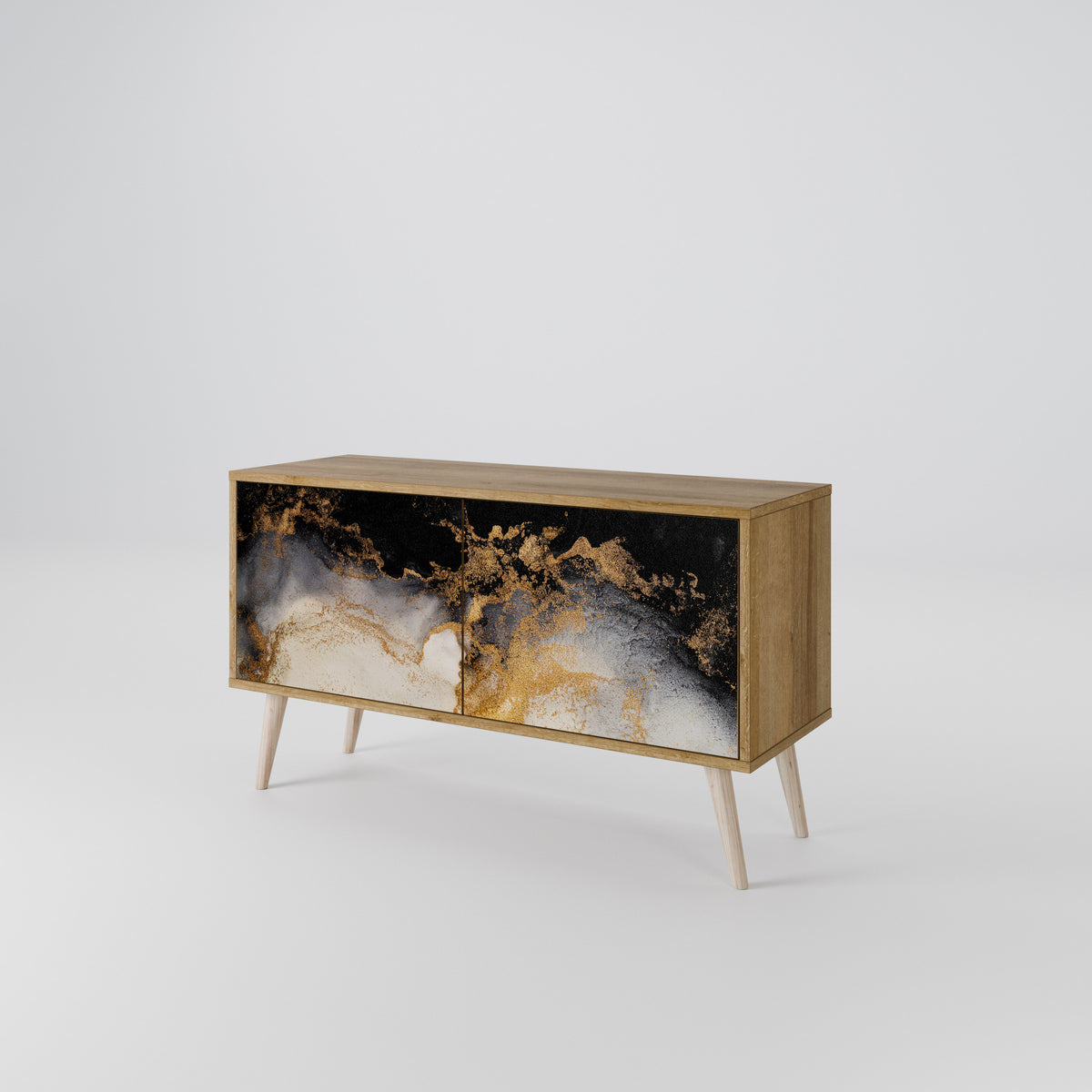 MARBLE OF TOMMORROW Compact 2-Door TV Cabinet