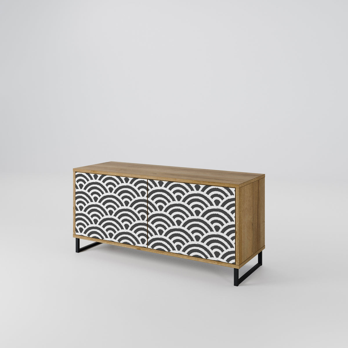 GLOOMY HOST Compact 2-Door TV Cabinet