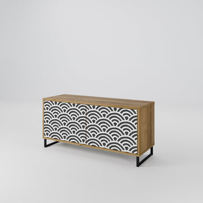GLOOMY HOST Compact 2-Door TV Cabinet
