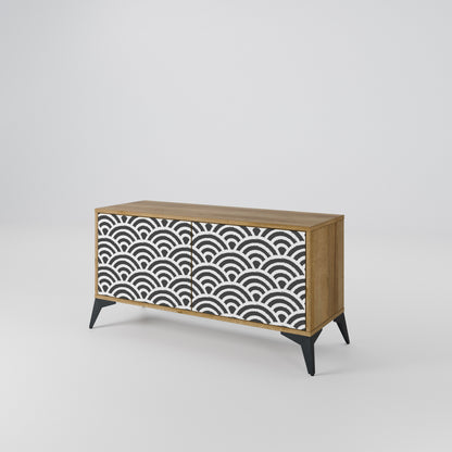 GLOOMY HOST Compact 2-Door TV Cabinet